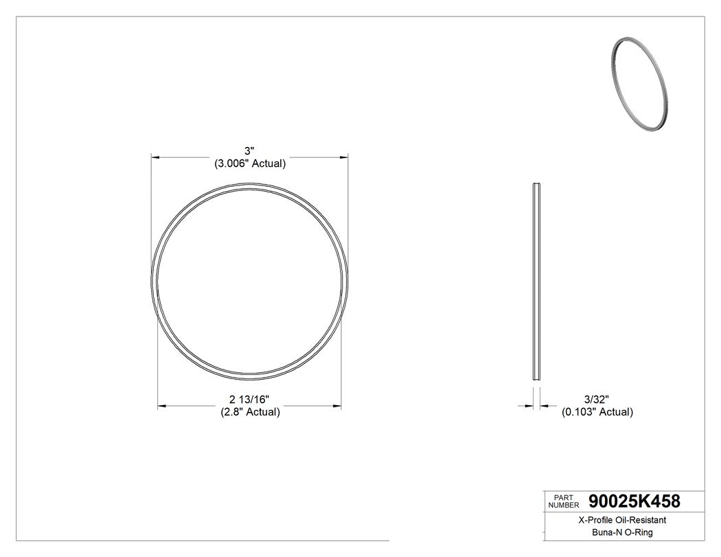 Technical drawing - 90025K458